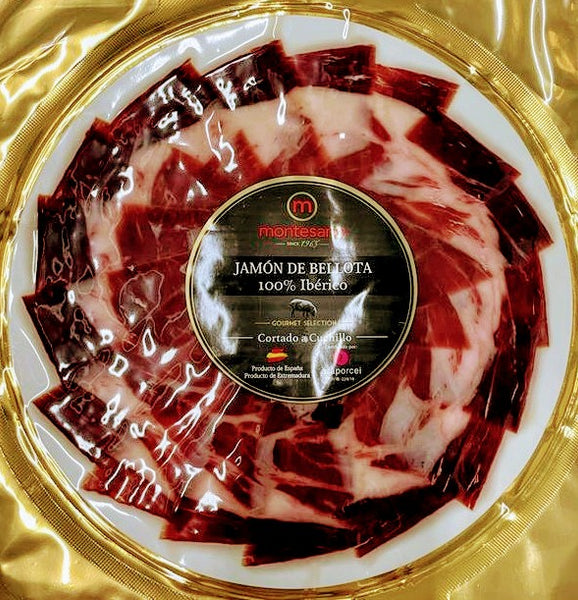 Jamon de Bellota 100% Ibérico Black Label Hand-sliced 80g.