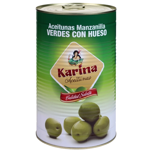 Manzanilla Olives (Stone-in)-4.3kg tin