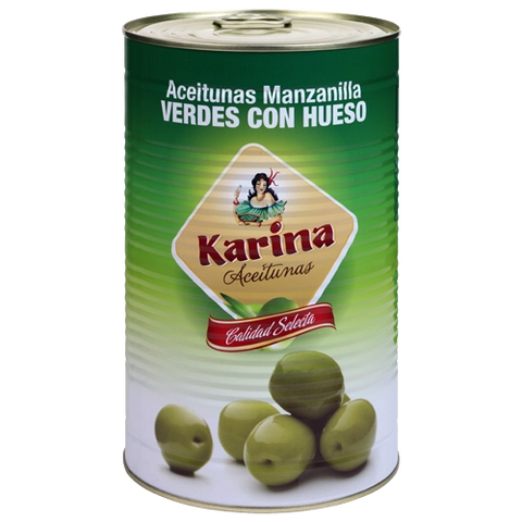 Manzanilla Olives (Stone-in)-4.3kg tin